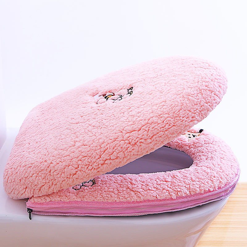Thick Toilet Seat Cover Set with Waterproof Design