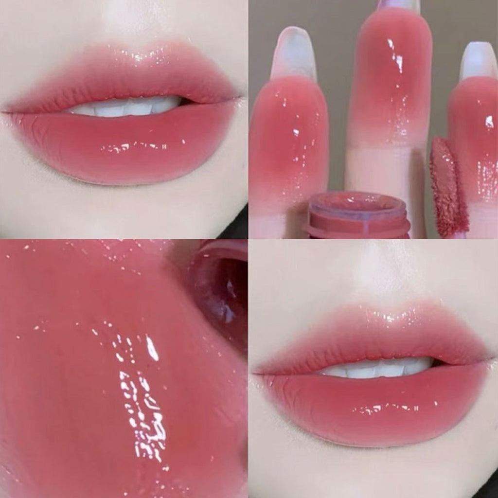 Gray Tube Lip Glaze with Mirror Water Gloss