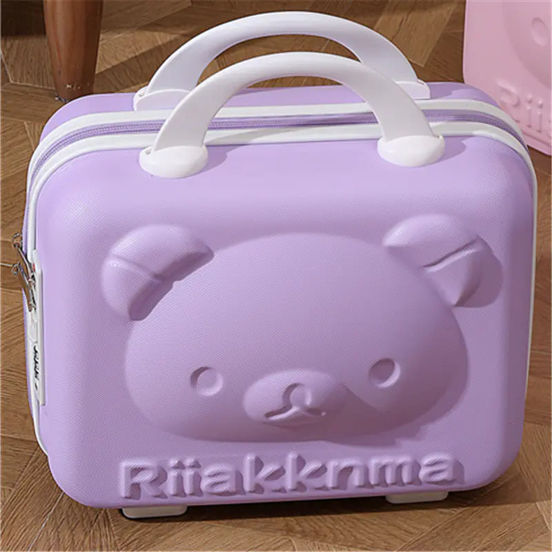 14-Inch Mini Bear Makeup Case with Handle
