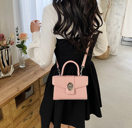 Cowhide Fashion Beaded Women's Messenger Handbag