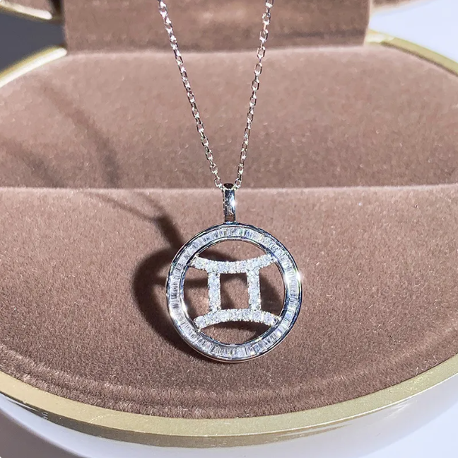 Zircon Pendant Twelve Zodiac Guardian Necklace