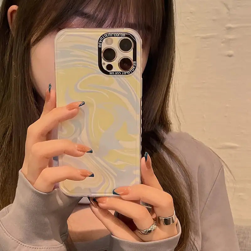 Matcha Green All-Inclusive Silicone Phone Case for Women