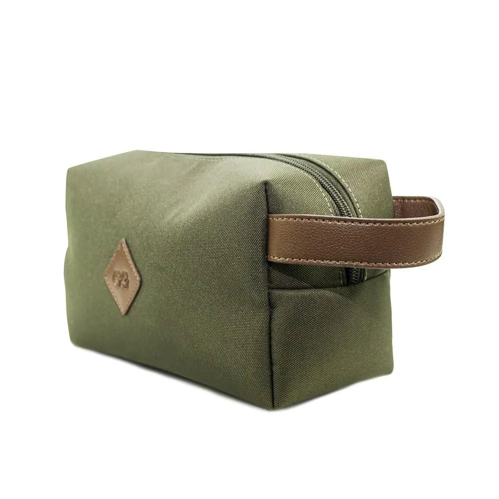The Tourist Pouch- Olive Green/Chocolate