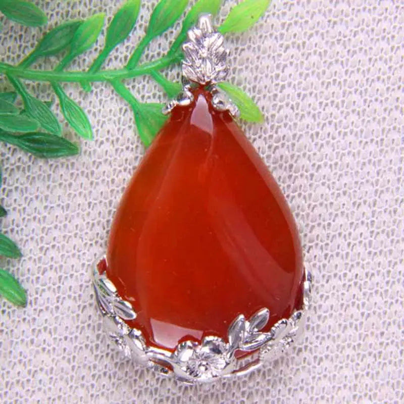 Tigereye Carnelian Teardrop Bead and Lapis Howlite Gem