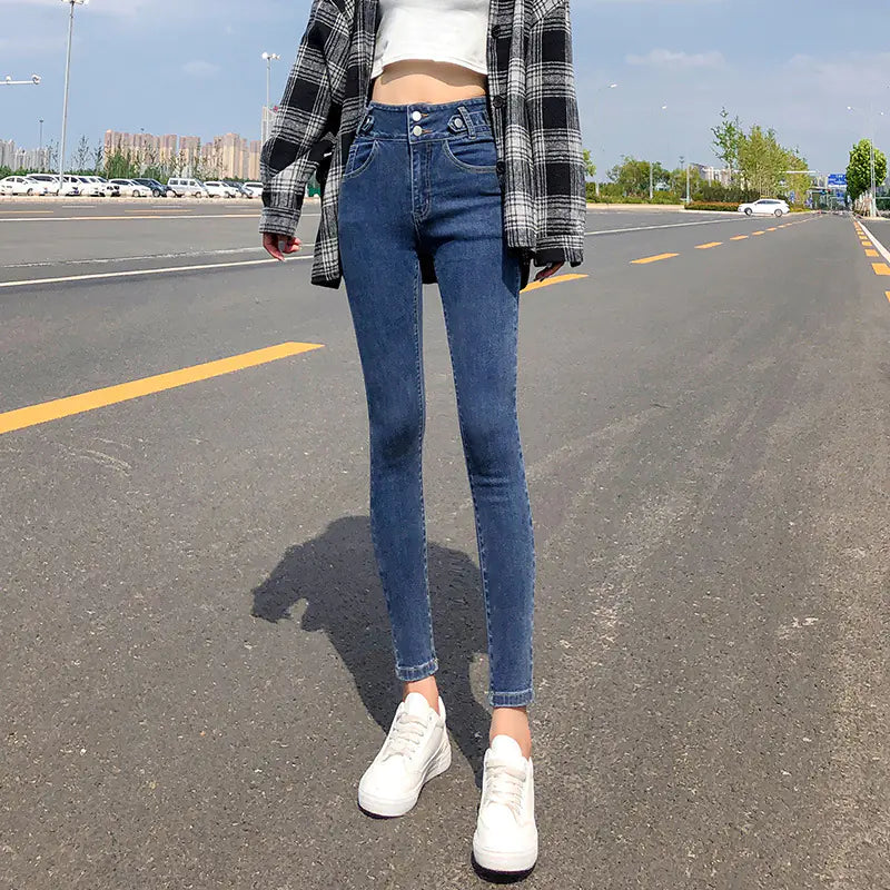 Plus Size High-Waisted Slimming Jeans for Women