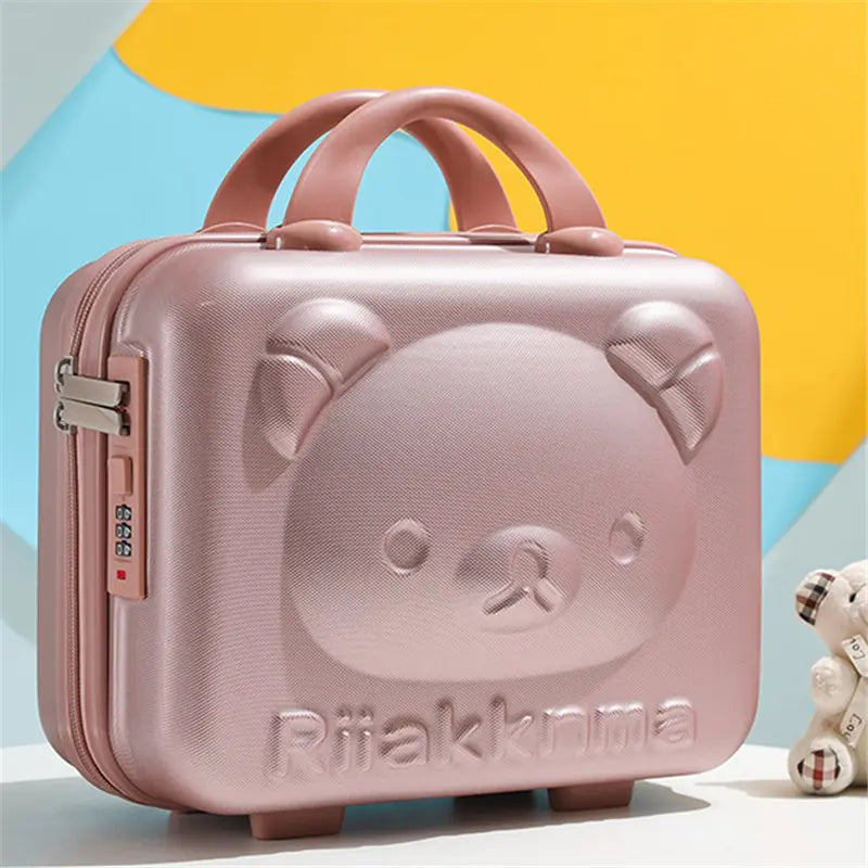 14-Inch Mini Bear Makeup Case with Handle