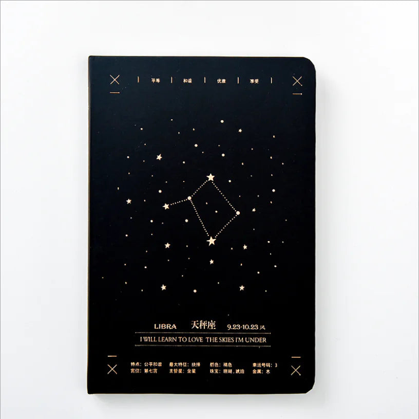 Zodiac Hard Cover Journal with Vintage Design