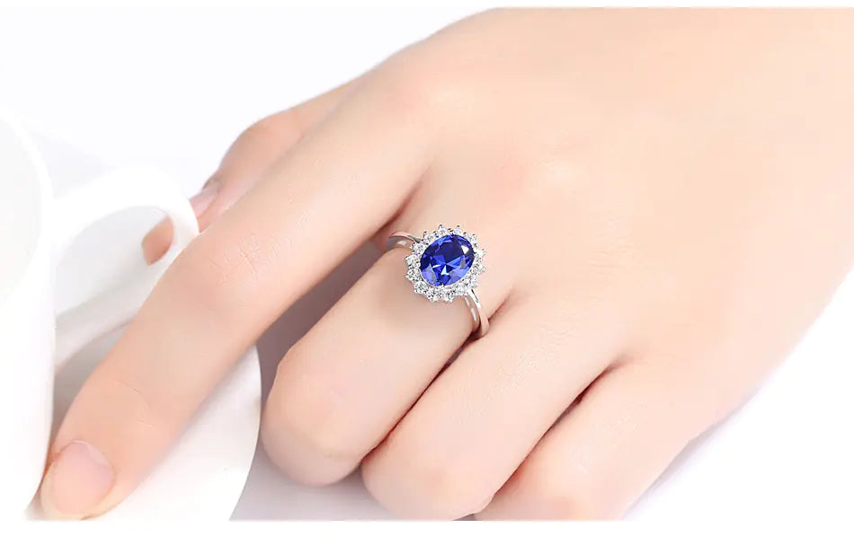 PAG&MAG S925 Silver Ring with Kashmir Velvet Sapphire