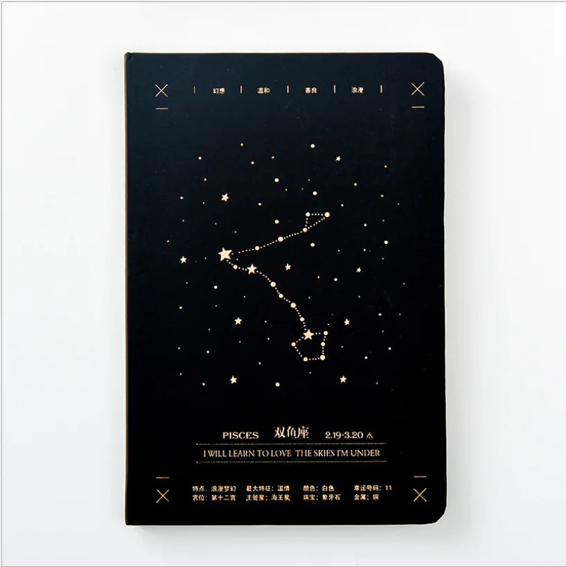 Zodiac Hard Cover Journal with Vintage Design