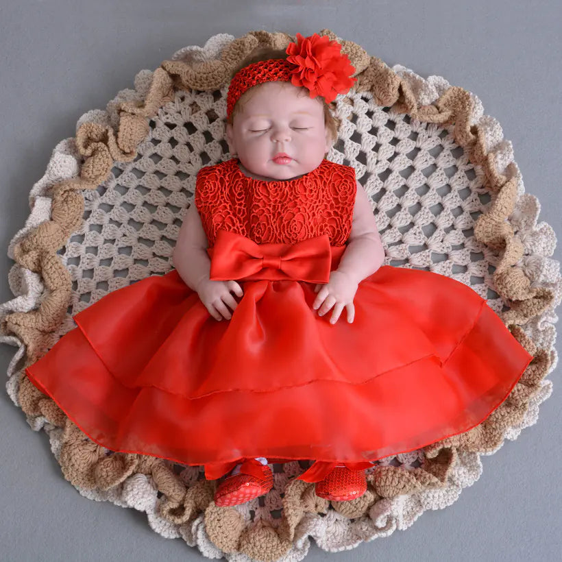 Girls' Dress - Lulu Orange Dress