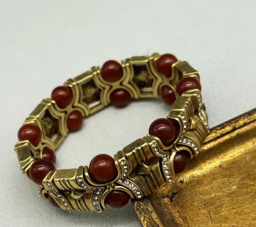 Vintage Pearl Agate Stone Bracelet - Simple Fashion