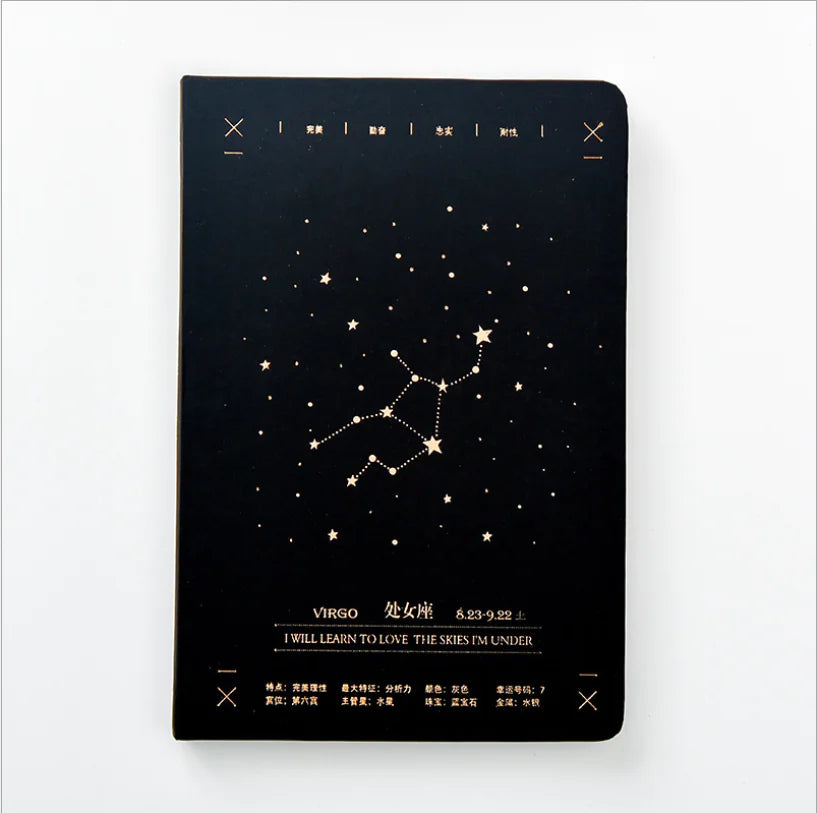 Zodiac Hard Cover Journal with Vintage Design