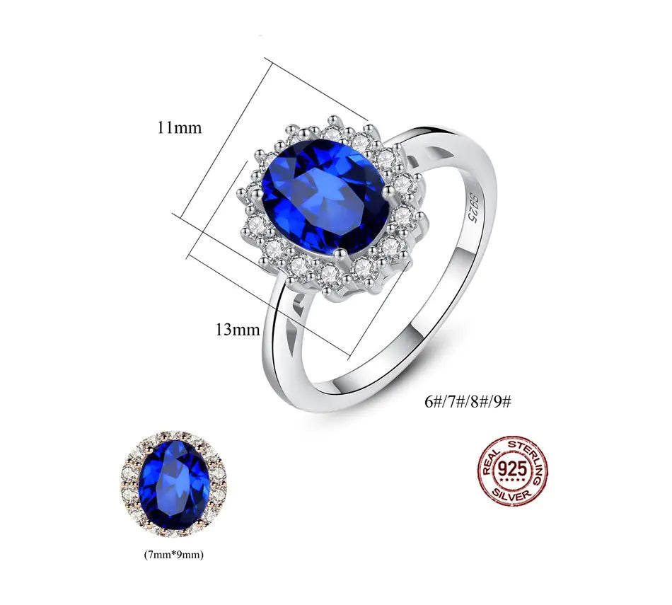 PAG&MAG S925 Silver Ring with Kashmir Velvet Sapphire