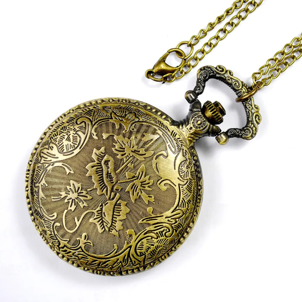 Vintage Map Zodiac Pattern Antique Pocket Watch