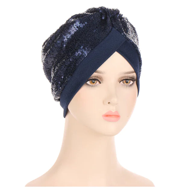 Sequin Turban Hat