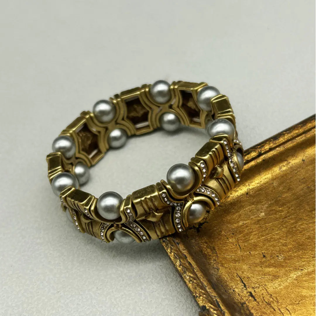 Vintage Pearl Agate Stone Bracelet - Simple Fashion