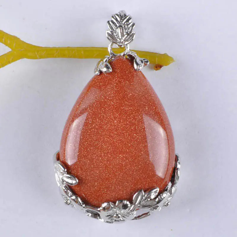 Tigereye Carnelian Teardrop Bead and Lapis Howlite Gem