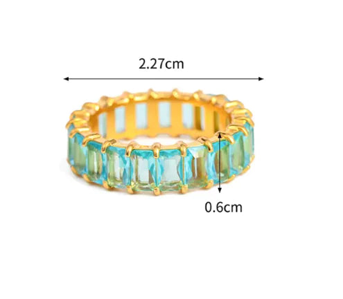Stainless Steel Zircon Elegance Ring