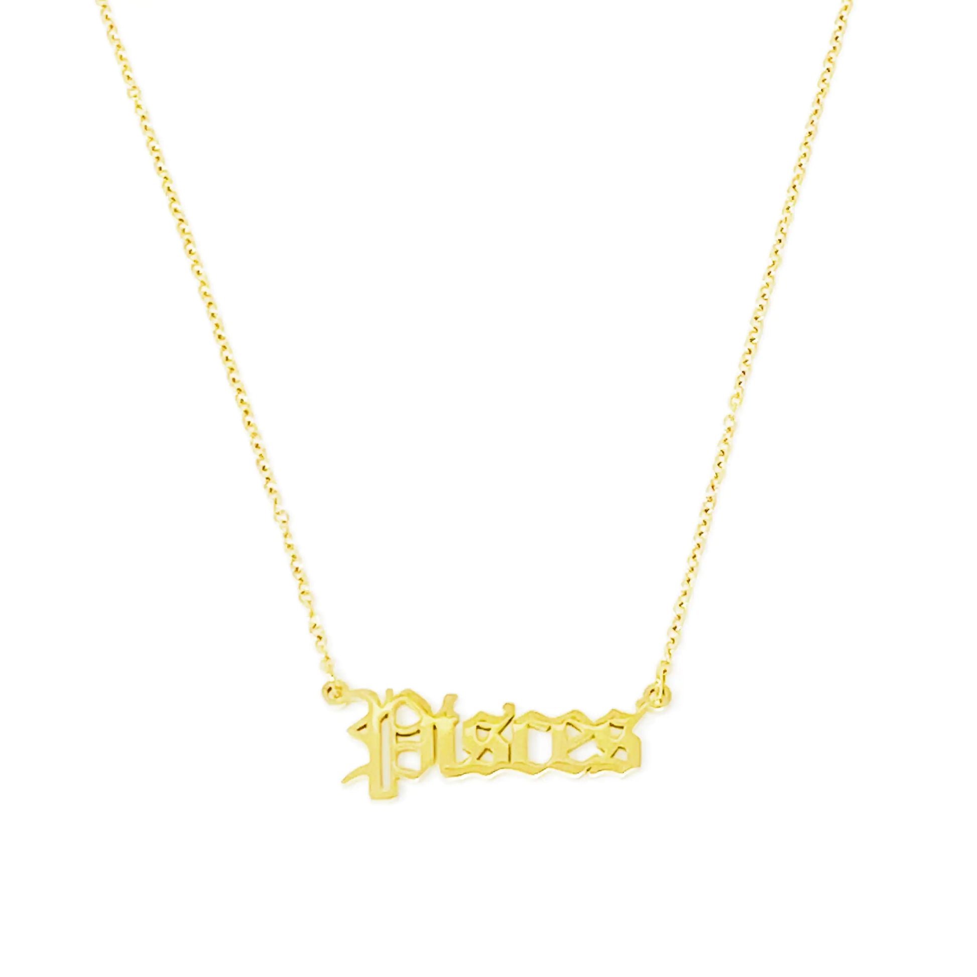 Old English Zodiac Necklace