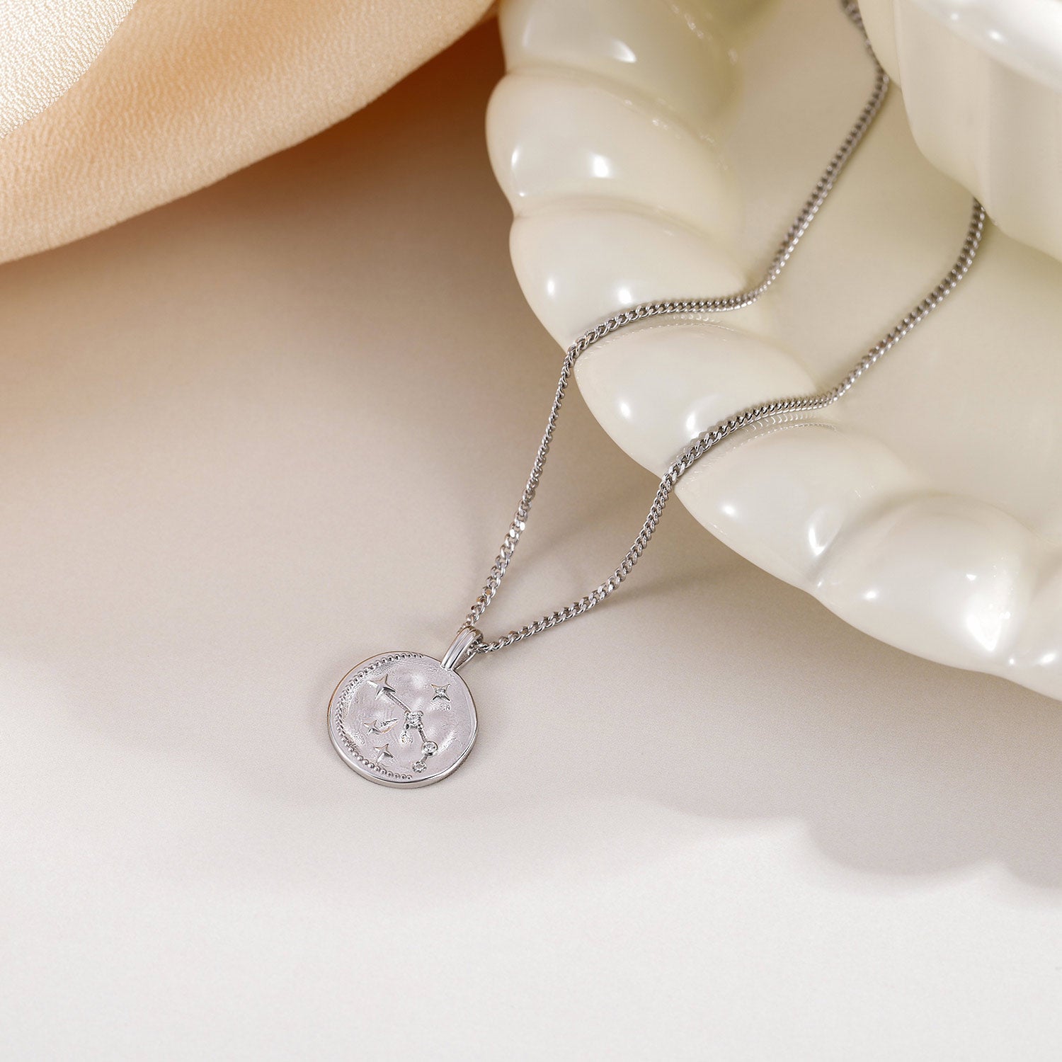 14K Gold Plated Aries Zodiac Personalized Pendant Necklace