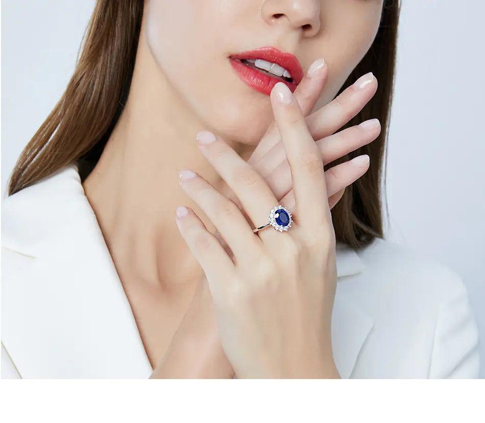 PAG&MAG S925 Silver Ring with Kashmir Velvet Sapphire