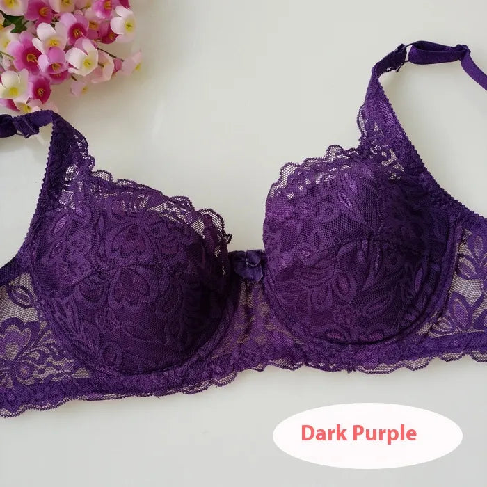 Breathable  Lace Push Up Bra Set