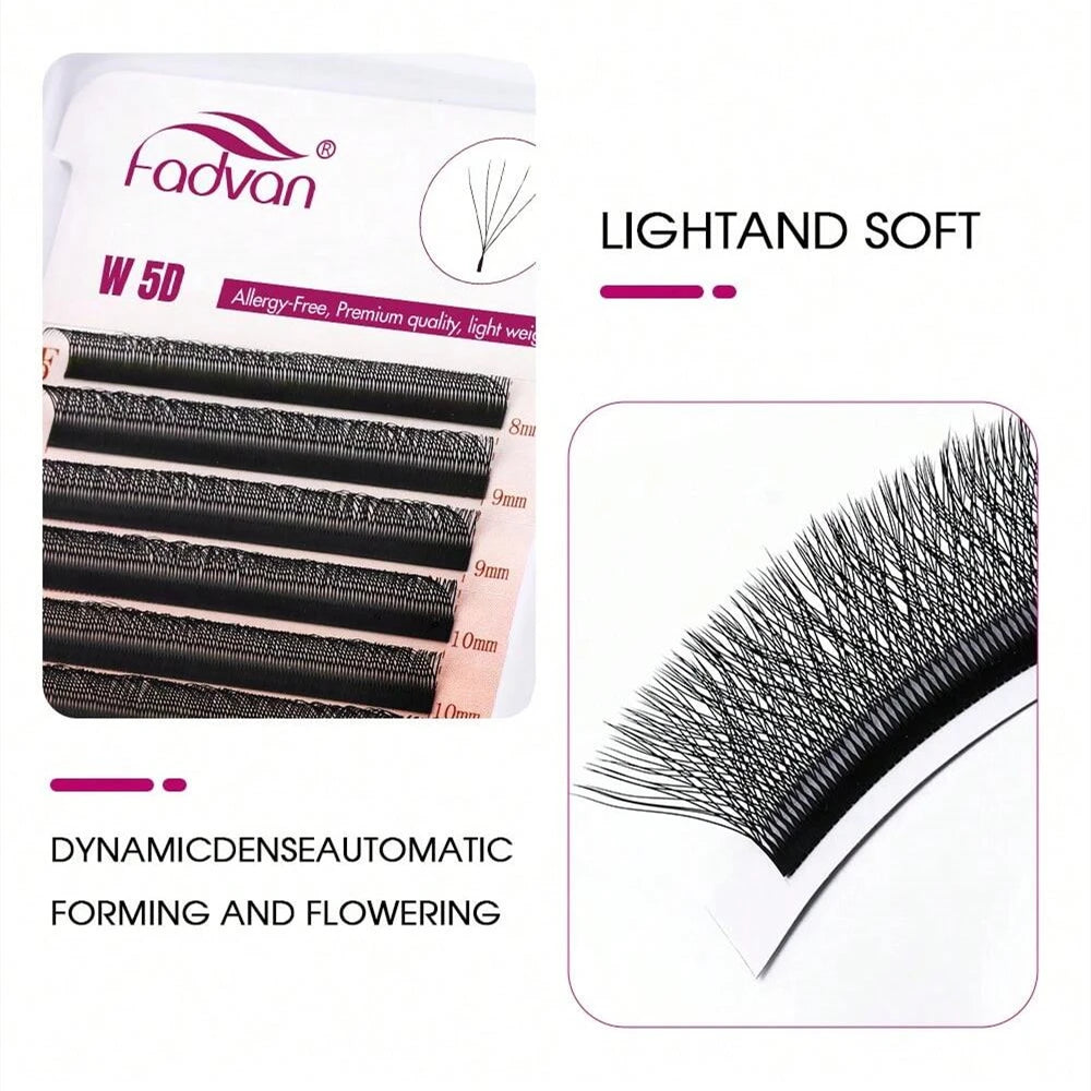 FADVAN Light 5D W Shaped 0.07mm M/C/D Curved Eyelash Extensions