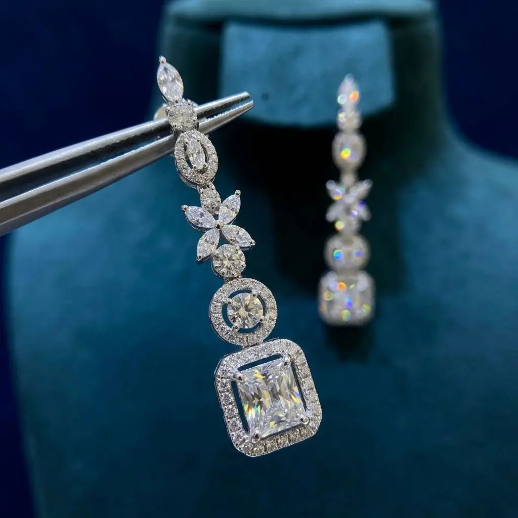 Luxury Long Bridal Jewelry Set