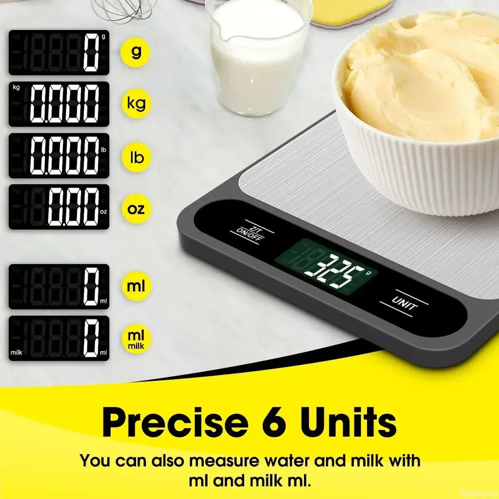 Digital Kitchen Scale 10Kg/1g Weight Scale Usb Food Coffee Scales Smart Electronic Waterproof Digital Scale For Baking and Cook
