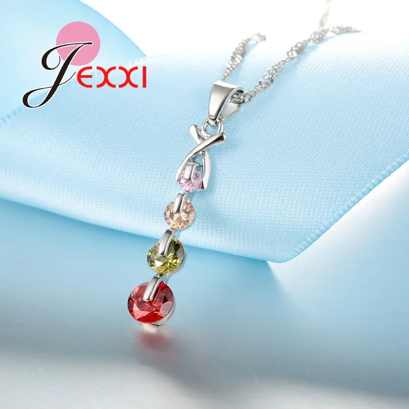 Colorful Crystal Jewelry Set