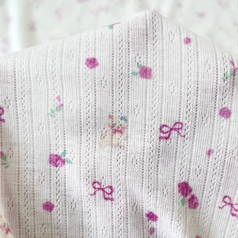 Knitted Elastic Floral Fabric