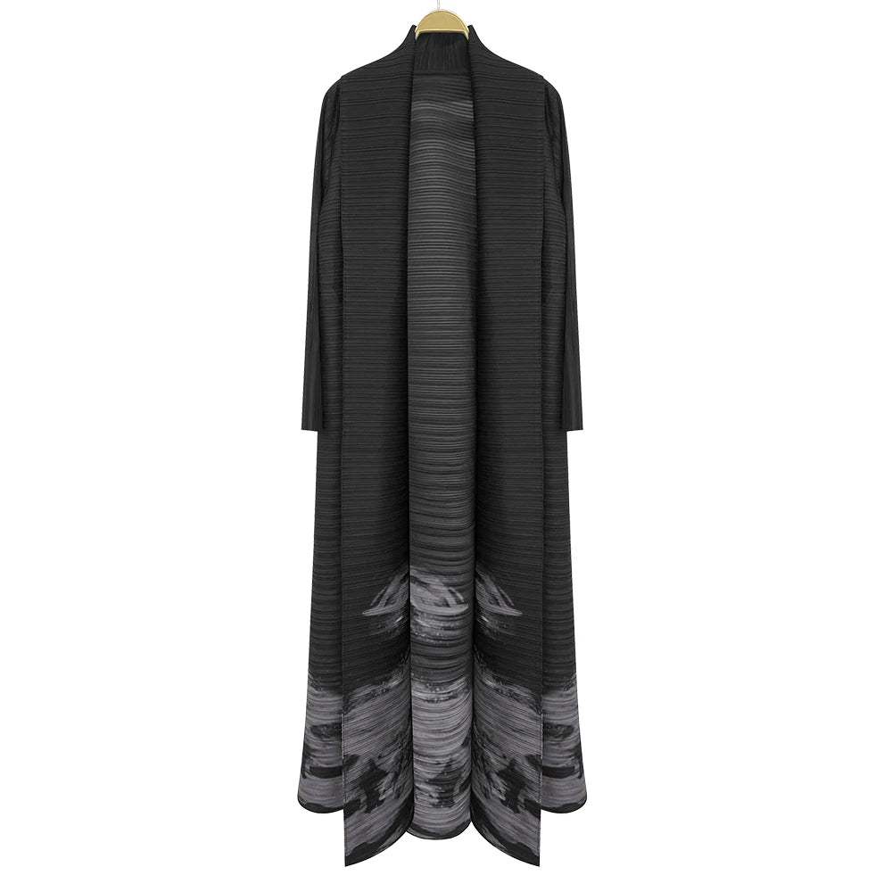 Black Printed Abaya
