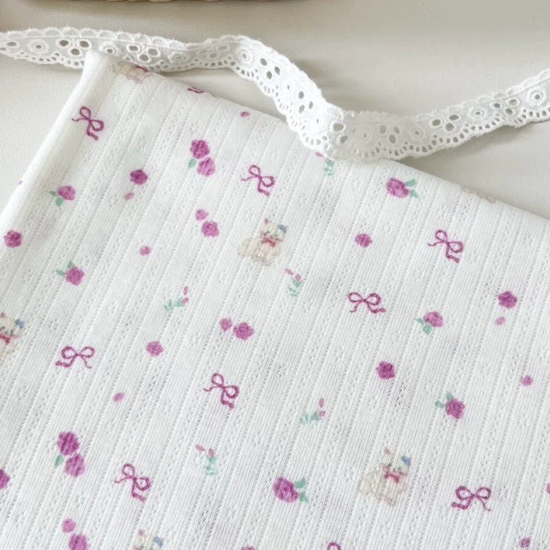Knitted Elastic Floral Fabric