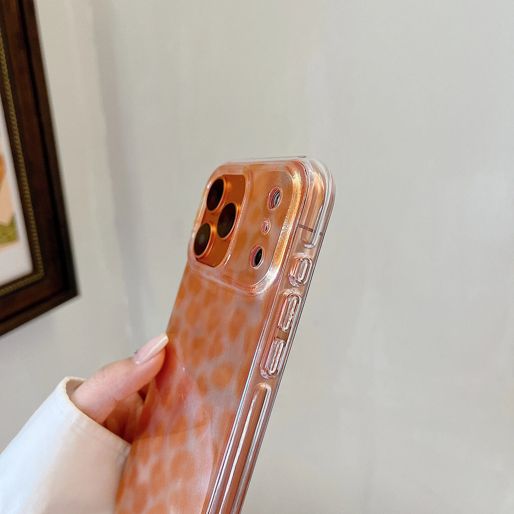 Orange Aesthetic Chic Leopard Print