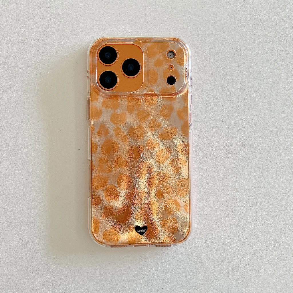 Orange Aesthetic Chic Leopard Print