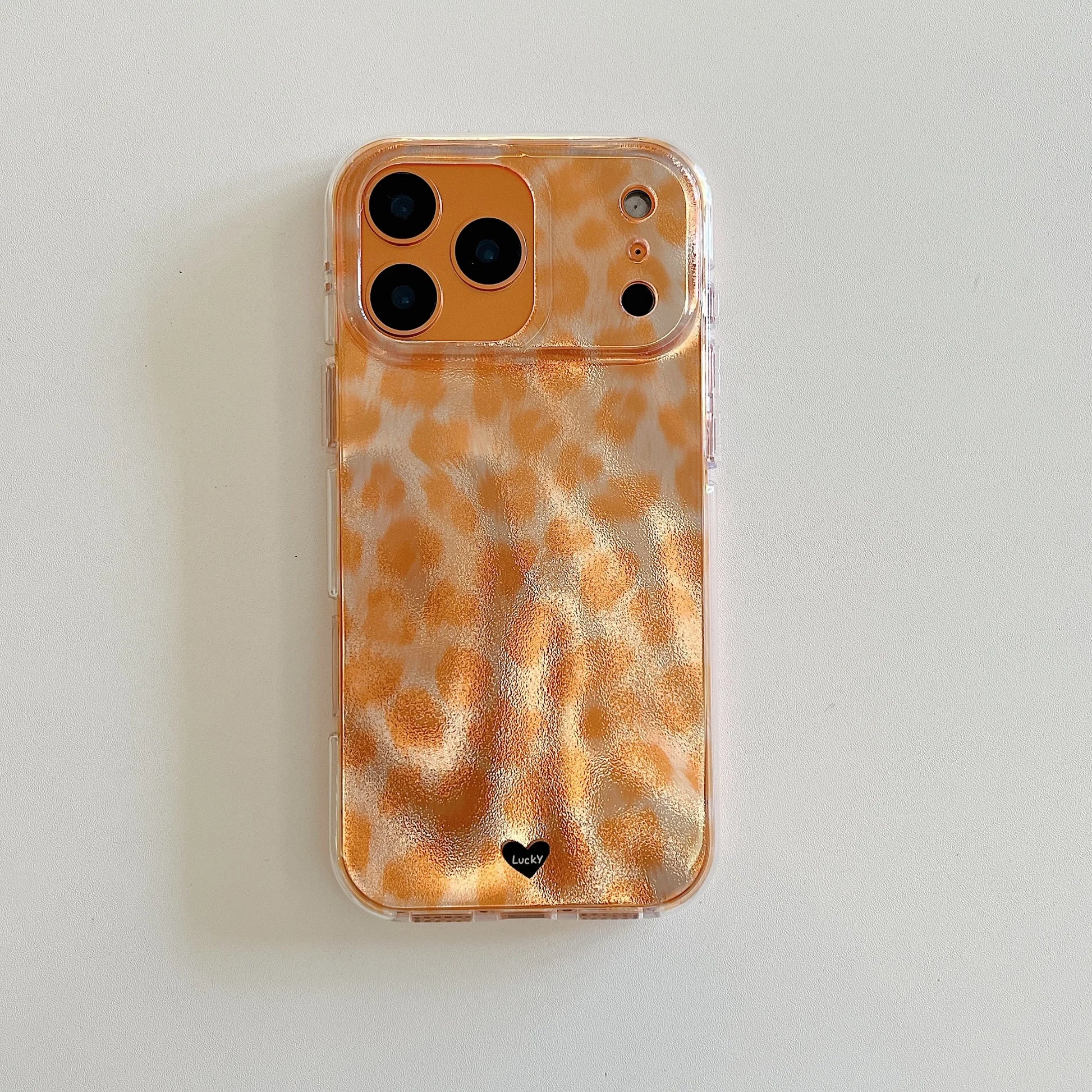 Orange Aesthetic Chic Leopard Print
