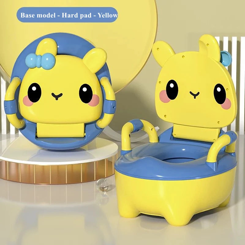 Children's Pot 1-6 Years Old Upgraded Cute Rabbit Baby Toilet Seat Baby Potty Portable Stool Boys & Girls Safe Trainer Seat WC