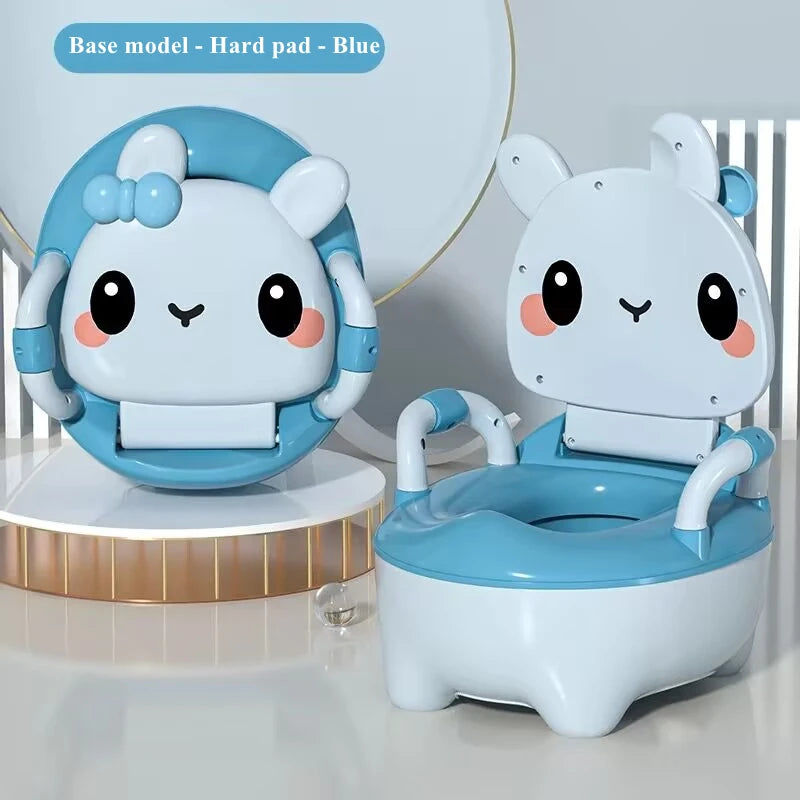 Children's Pot 1-6 Years Old Upgraded Cute Rabbit Baby Toilet Seat Baby Potty Portable Stool Boys & Girls Safe Trainer Seat WC