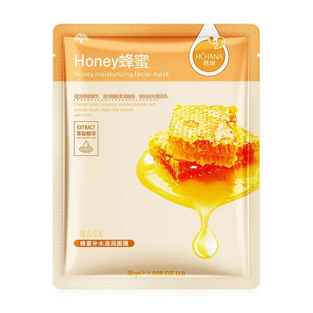 30pcs Natural Plant Extract Facial Sheet Mask Set – Moisturizing, Oil Control, Anti-Aging Skin Care Treatment