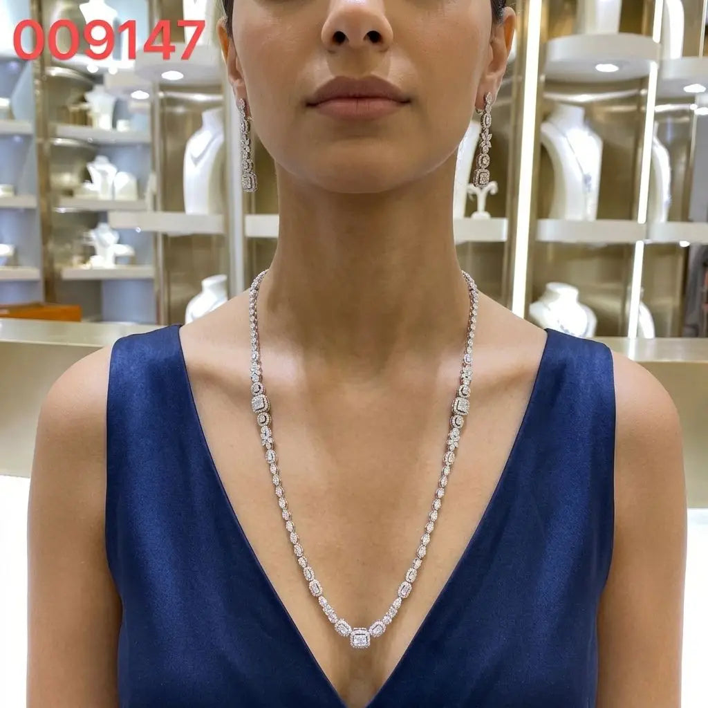 Luxury Long Bridal Jewelry Set