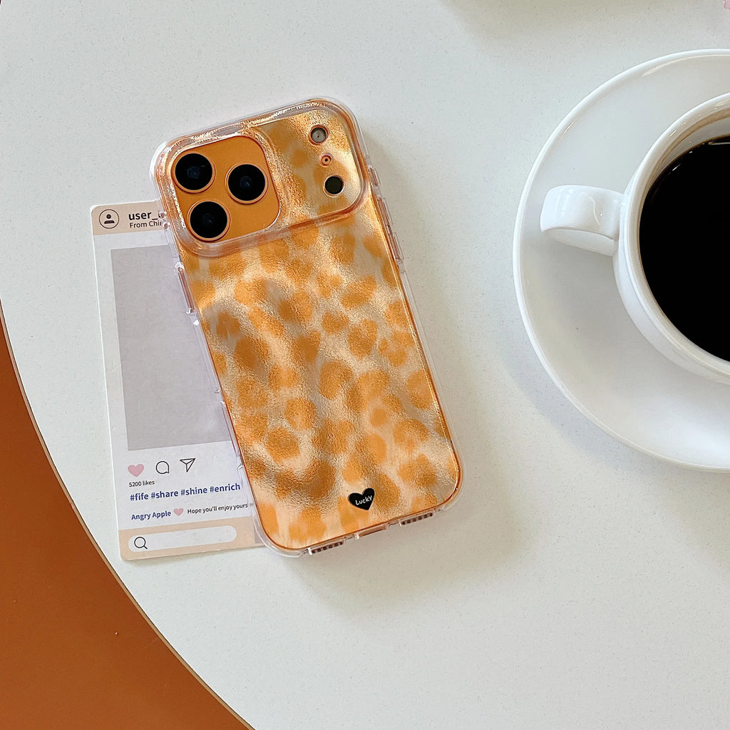 Orange Aesthetic Chic Leopard Print