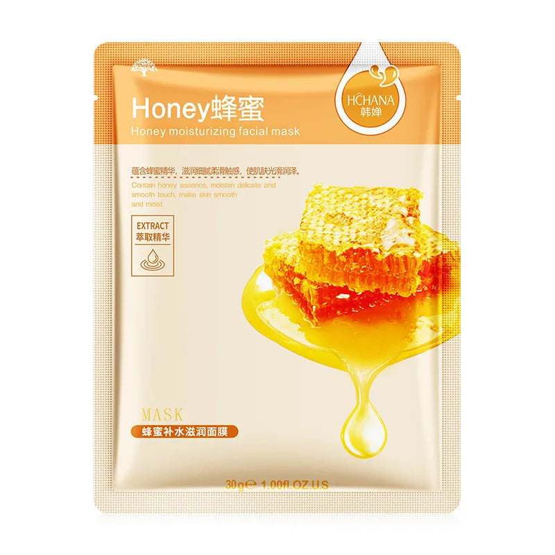 30pcs Natural Plant Extract Facial Sheet Mask Set – Moisturizing, Oil Control, Anti-Aging Skin Care Treatment