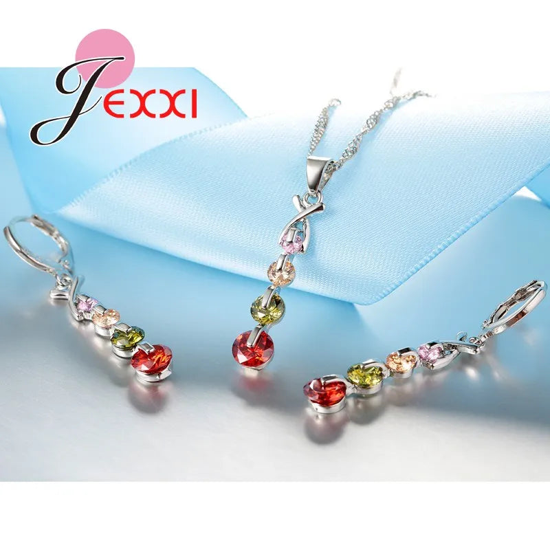 Colorful Crystal Jewelry Set
