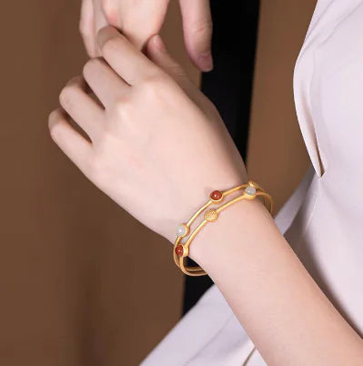 Women's Round Sapphire Fashion Bracelet