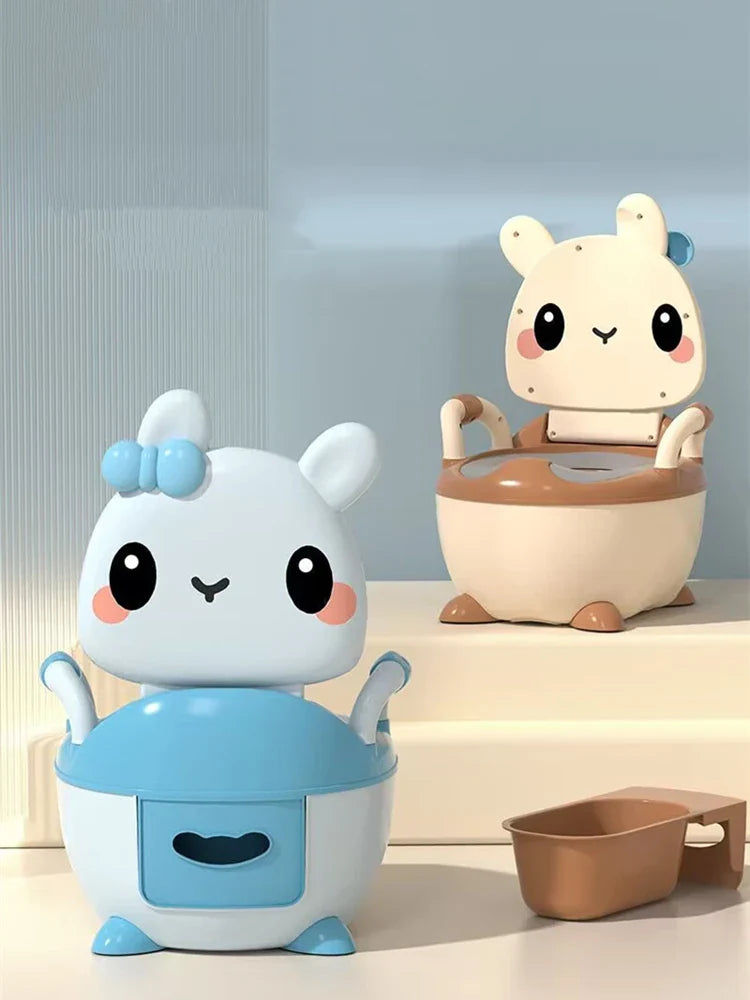 Children's Pot 1-6 Years Old Upgraded Cute Rabbit Baby Toilet Seat Baby Potty Portable Stool Boys & Girls Safe Trainer Seat WC