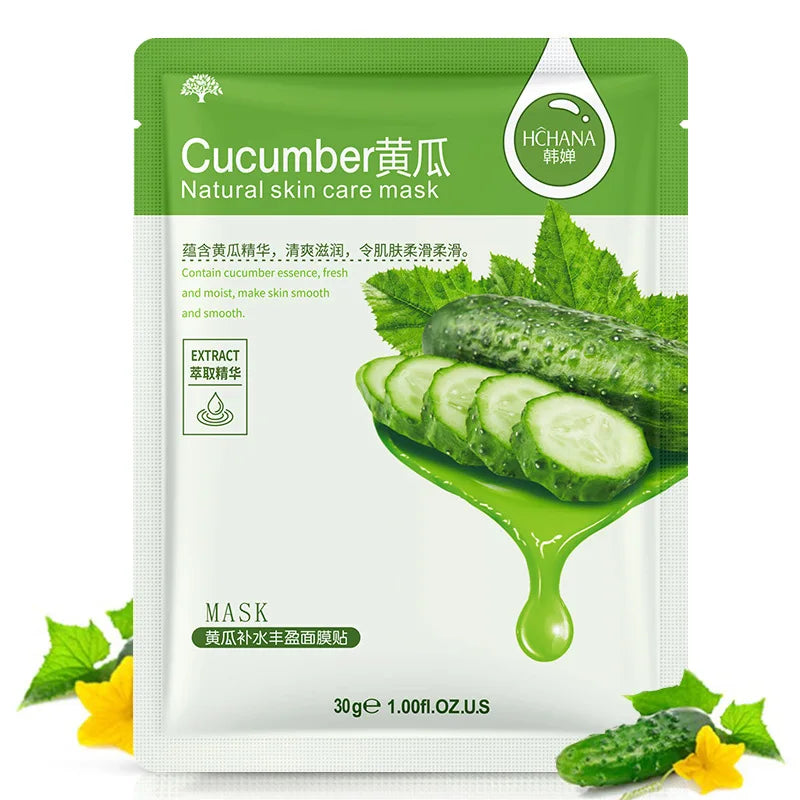 30pcs Natural Plant Extract Facial Sheet Mask Set – Moisturizing, Oil Control, Anti-Aging Skin Care Treatment