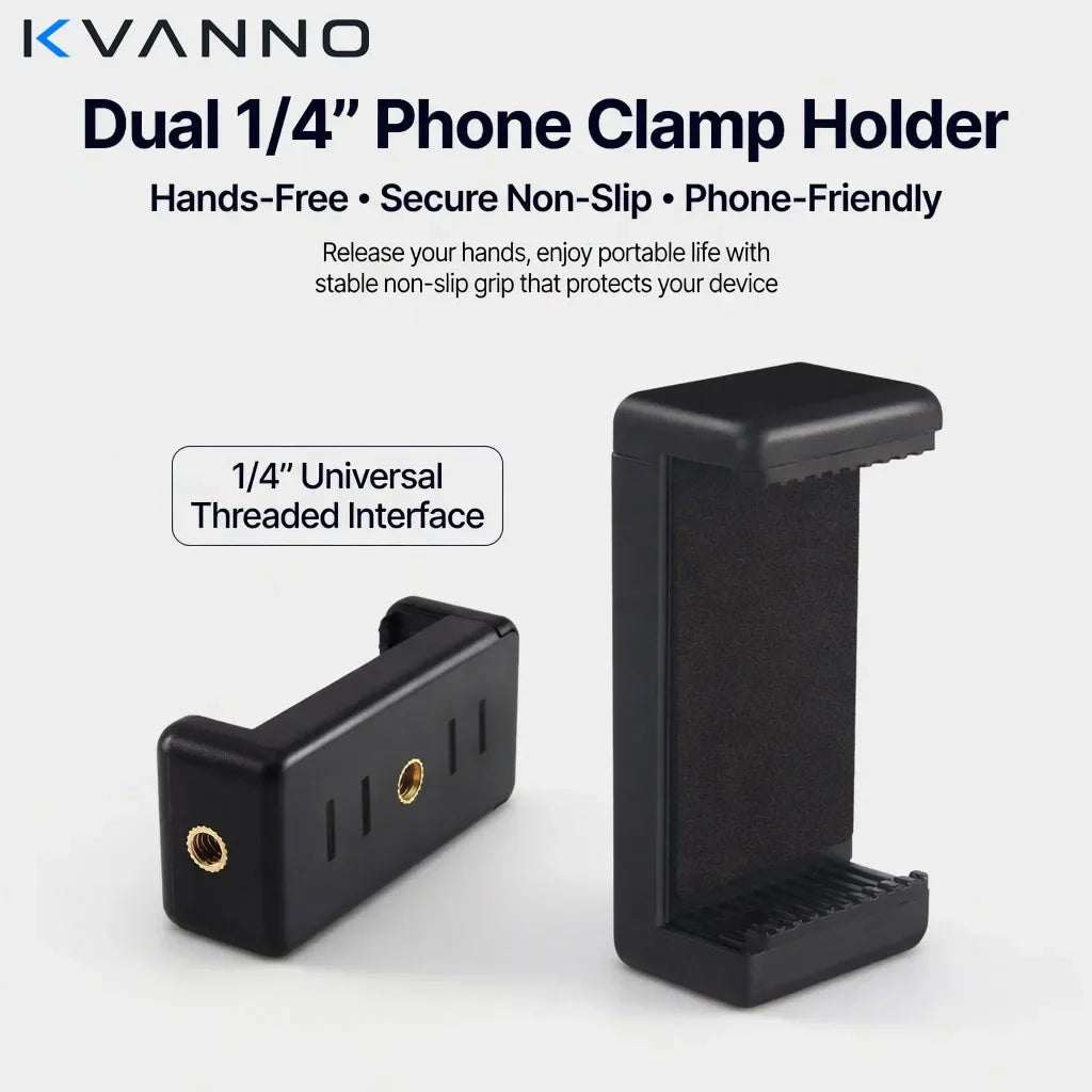 KVANNO Universal Phone Tripod Mount 1/4'' Screw