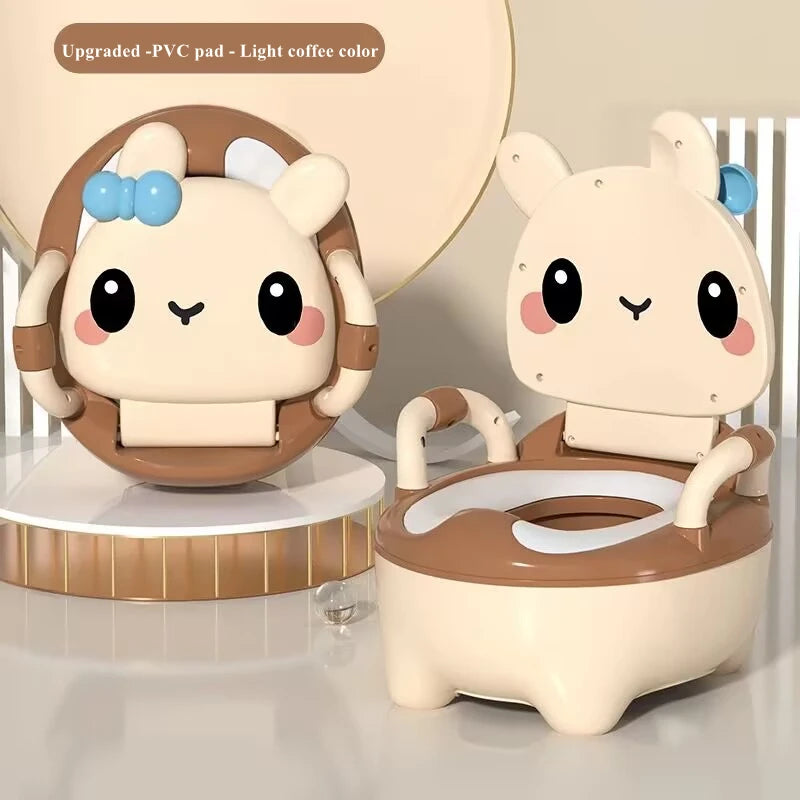 Children's Pot 1-6 Years Old Upgraded Cute Rabbit Baby Toilet Seat Baby Potty Portable Stool Boys & Girls Safe Trainer Seat WC