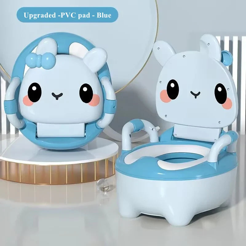 Children's Pot 1-6 Years Old Upgraded Cute Rabbit Baby Toilet Seat Baby Potty Portable Stool Boys & Girls Safe Trainer Seat WC