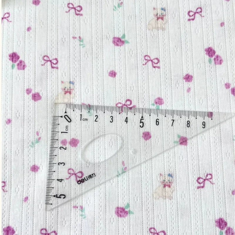 Knitted Elastic Floral Fabric